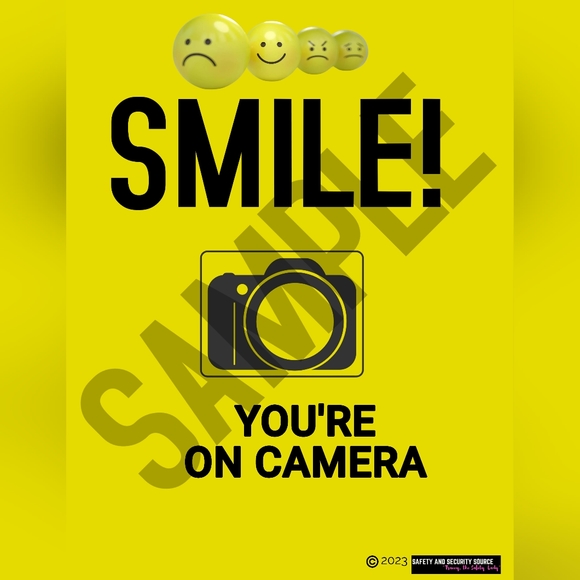 "Smile You're On Camera" and "Do Not Enter" Posters - Picture 1 of 2